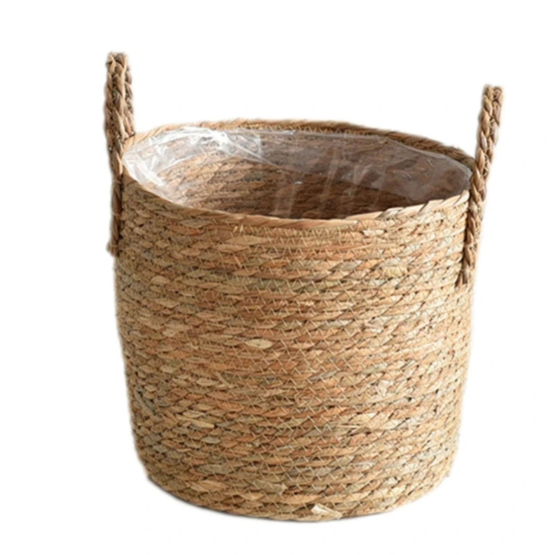 Houseplan Pots Woven Straw Flower Pots Basket Planter Hand Woven Plant Pots