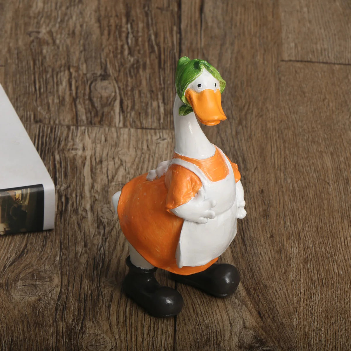 2pcs/set American Style Duck Ornament, DesktopLandscape Animal Resin Ornament, Cute Ornament, HomeLiving Room Bar Cafe Decor Orn