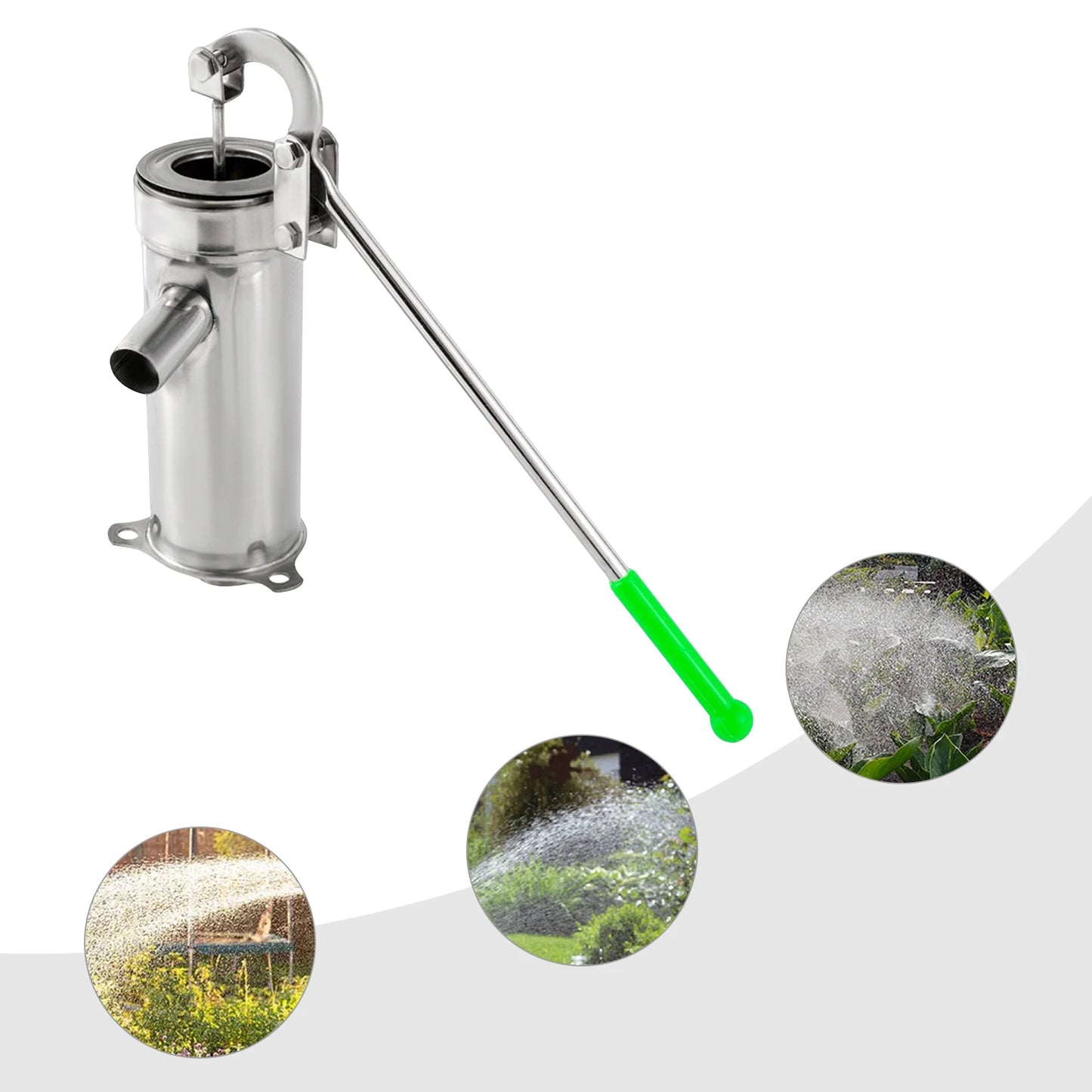 Deep Well Water pump 32mm Handheld Press Pump Stainless Steel Hand Well Pump for Industrial Work or Garden Yard Farm Home