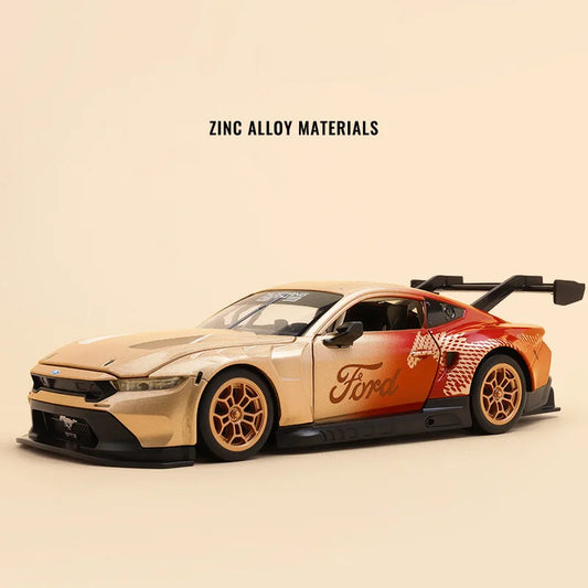 NEW 1:24 Ford Mustang GT3 Limited Edition Alloy Racing Car Model Sound and Light Children's Toy Collectibles Birthday gift