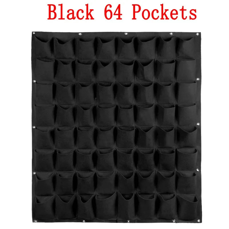 Black Green Wall Hanging Planting Bags Flower Pot Grow Bag Garden Planter Vertical Suculentas Plant Pot Home Decor Accessories