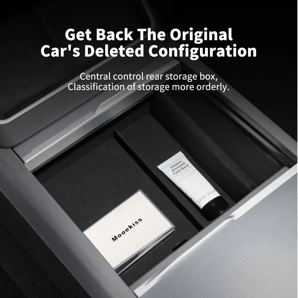 YZ For Tesla Model 3 Highland 2024 Model Y juniper 2025 Storage Box Center Armrest Hidden Box Cup Holder Organizer Accessories