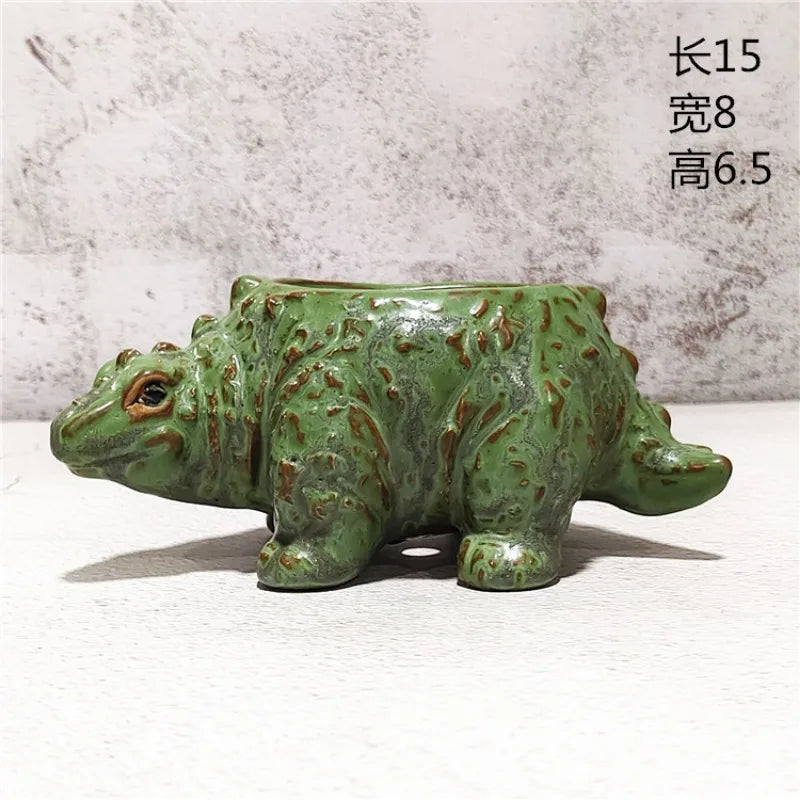 Creative Cartoon Cute Cartoon Dinosaur Flower Pot Container Ceramic Succulent Pot Flower Pot Plant Pots Home Decor