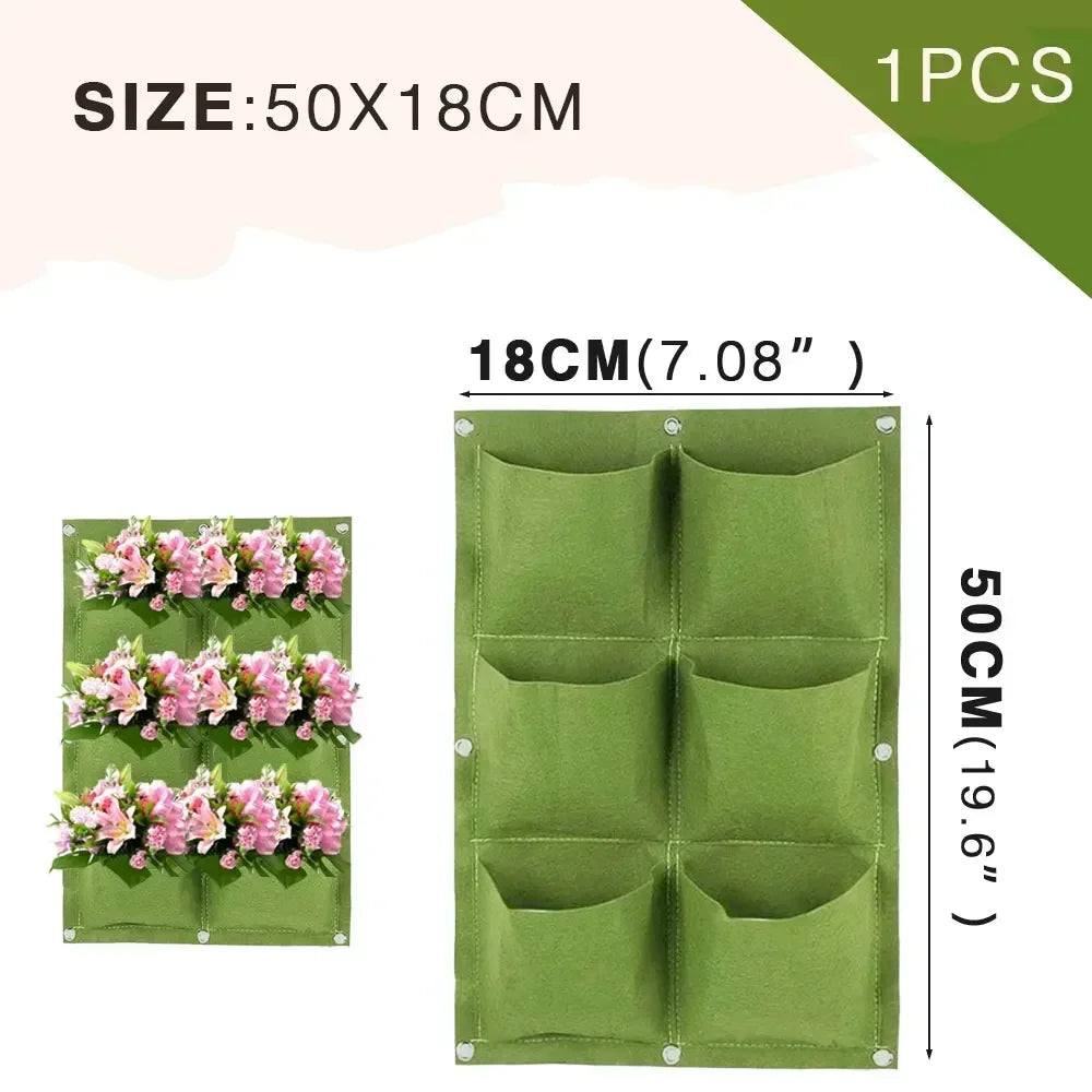 NEW Wall Hanging Pockets Planting Bags Flower Pot Home Garden Grow Bag Garden Planter Vertical Suculentas Plant Pot Home Decor