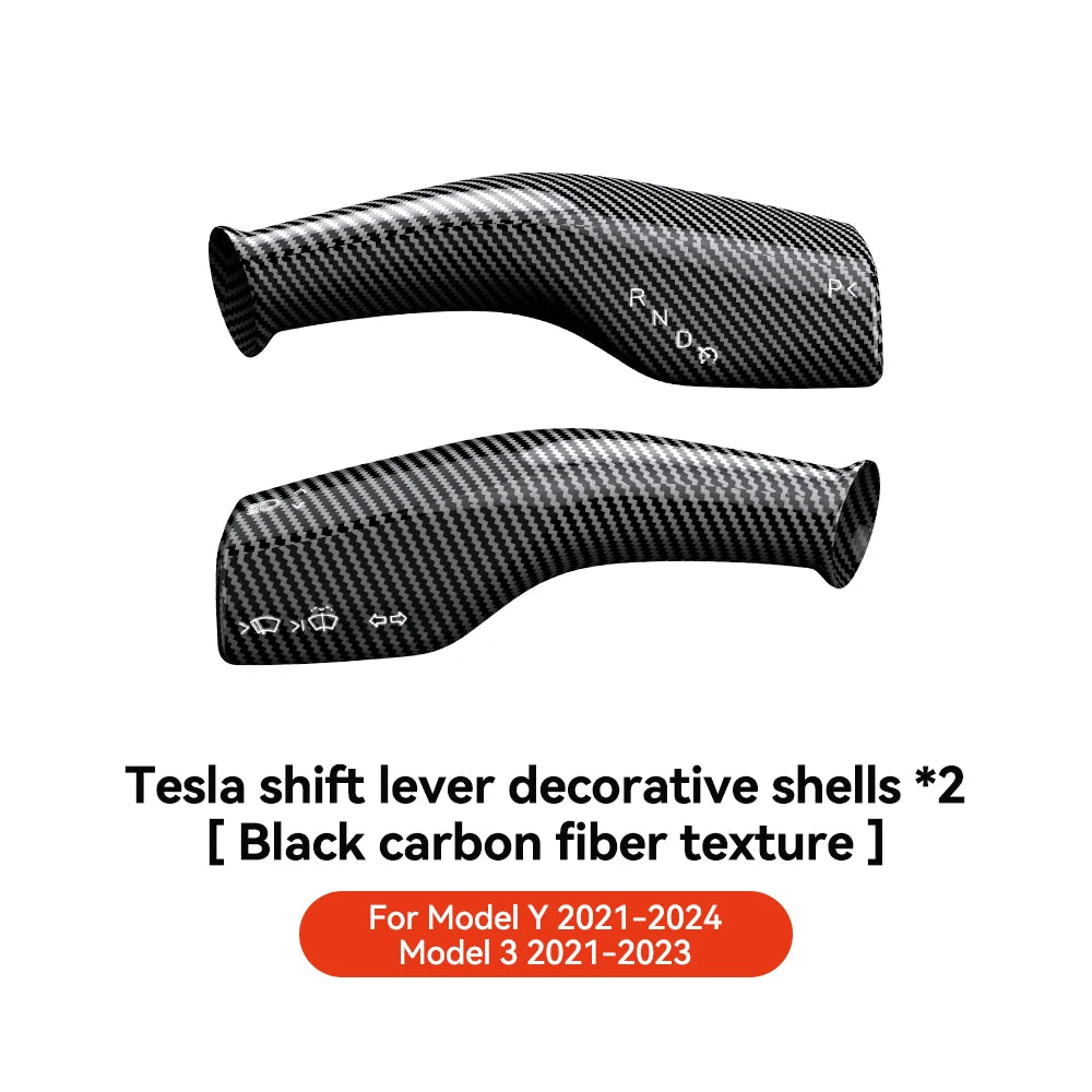 YZ For Tesla Model 3 Y Highland Juniper Full Package Trim Cover Of Carbon Fiber Matte Finish On Wiper Lever For Tesla 2021-2025
