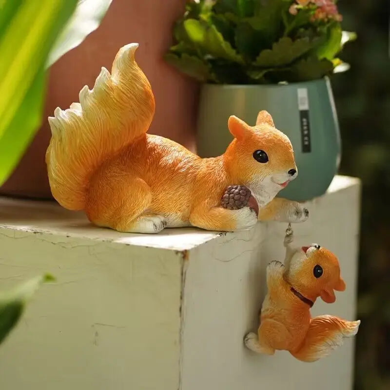 Double Rabbit Hanging Basket Flowerpot Wreath Mother And Child Rabbit Resin Crafts Outdoor Garden Yard Balcony Figurines Decor