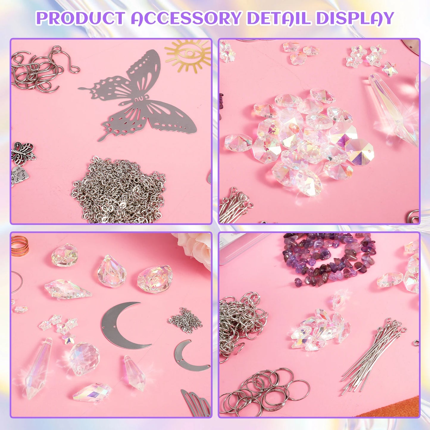 Sun Catchers Making Kits Craft for Garden Window Home Decor Crystal Suncatchers DIY Wind Chime Sun Catchers Making Kit Gifts