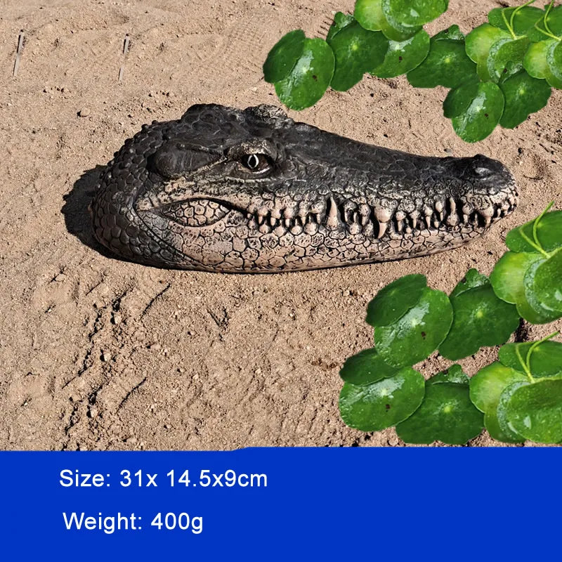 Creative Resin Floating Crocodile Hippo Scary Statue Outdoor Garden Pond Decoration For Home Garden Halloween Decor Ornament