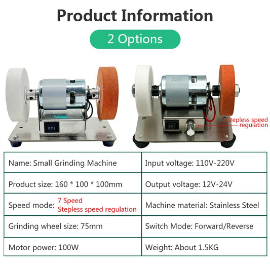 Small grinding machine, table grinding, coarse and fine double grinding wheels, household small electric grinding, polishing