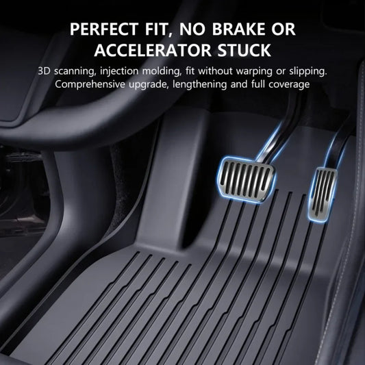 Floor Mats For Tesla Model Y 2025+ Juniper TPE All-Weather Waterproof Trunk Mat Liner Non-Slip Car Interior Protection
