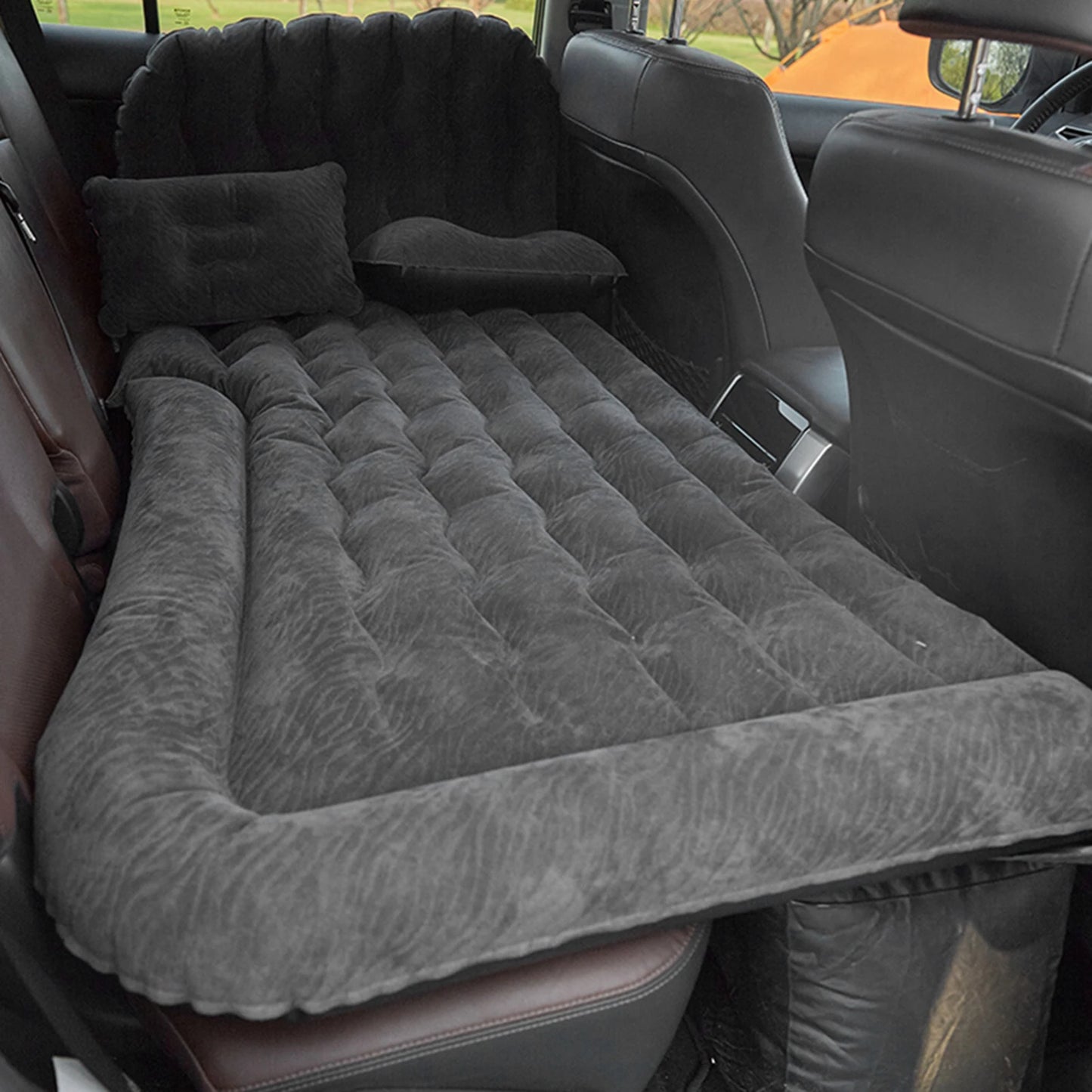 Car Travel Bed 2‑In‑1 Multifunction Inflatable Travel Mattress PVC Flo