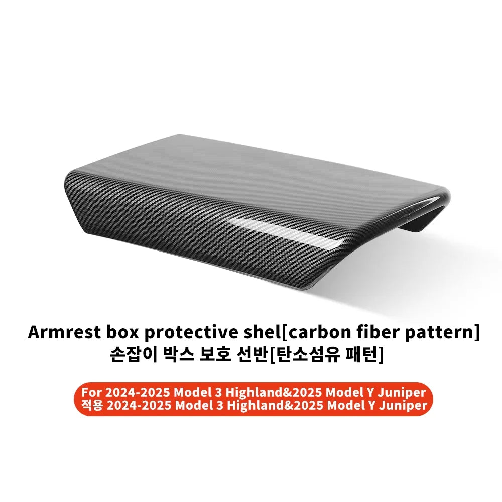 YZ for Tesla Model 3 Y Highland Juniper TPE Soft Case Center Console Arm Rest Lid Armrest Cover Accessories