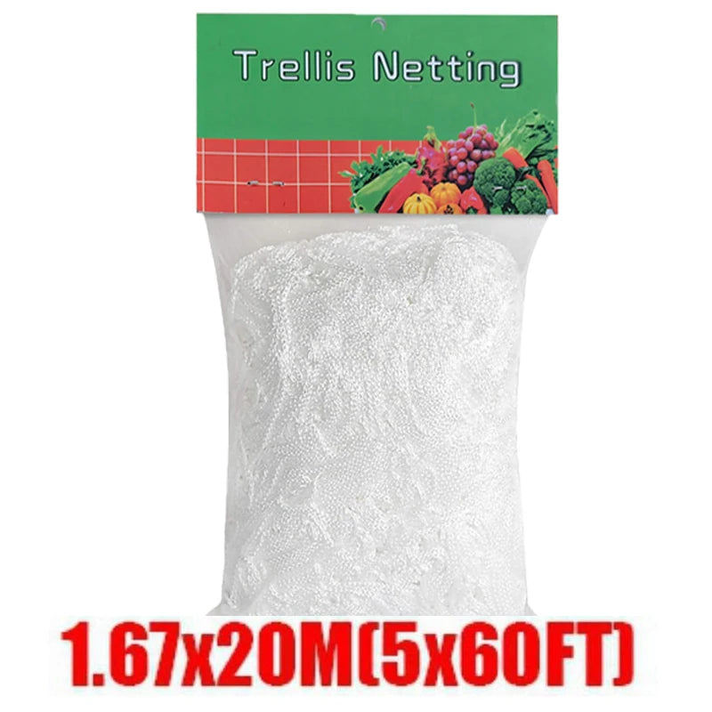 Garden Plant Trellis Netting Garden Square Mesh Netting for Climbing Plants Outdoor, Fruits, Vegetables, Vines, Grow Tents