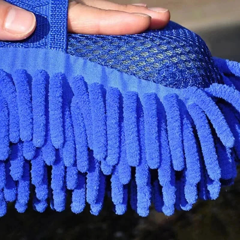 Washing Sponge Brush Soft Chenille Coral Fleece Microfiber Washing Brush Car Body Cleaning Water Absorbtion Brushes Detailing