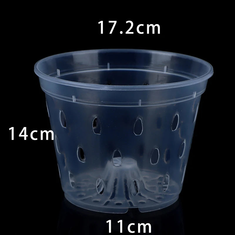 5 Pcs Transparent Orchid Pot Root Control Plastic Orchid Pots With Holes Breathable Plant Growth Container Garden Supplies