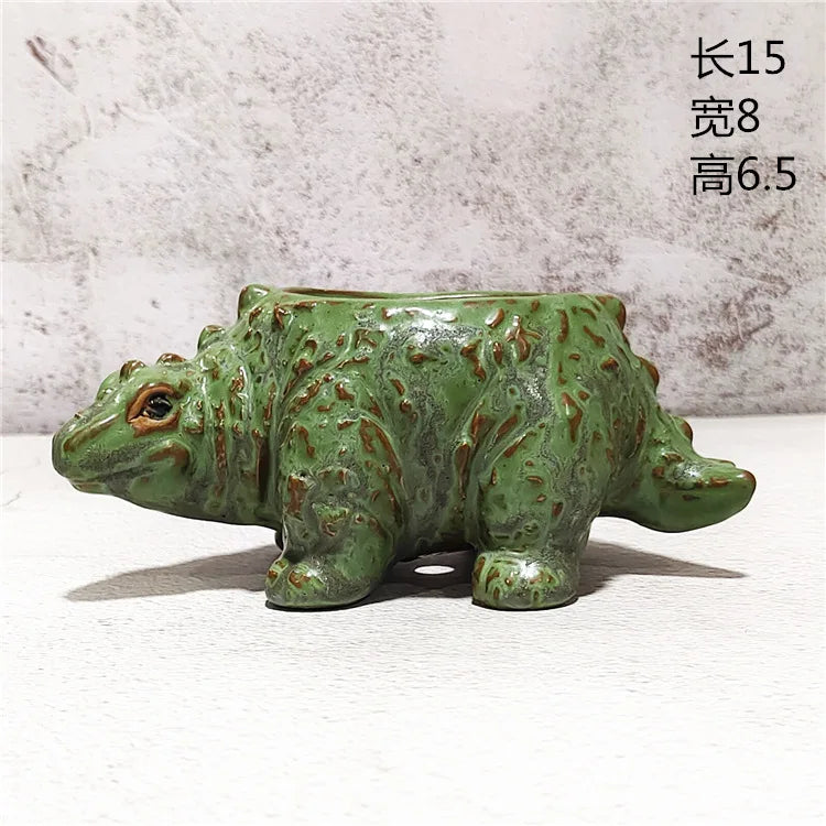 Creative Cartoon Cute Cartoon Dinosaur Flower Pot Container Ceramic Succulent Pot Flower Pot Plant Pots Home Decor