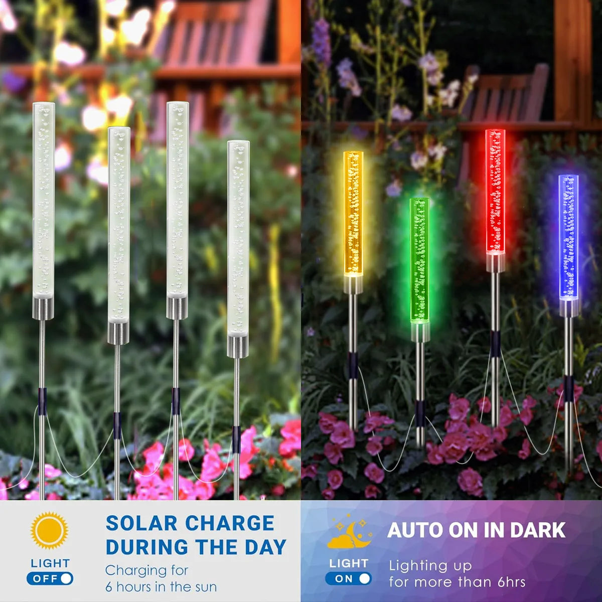 4Pcs Solar Garden Light Led Outdoor Light Waterproof External Solar Lamp Landscape Lighting For Lawn Camping Path Backyard Decor