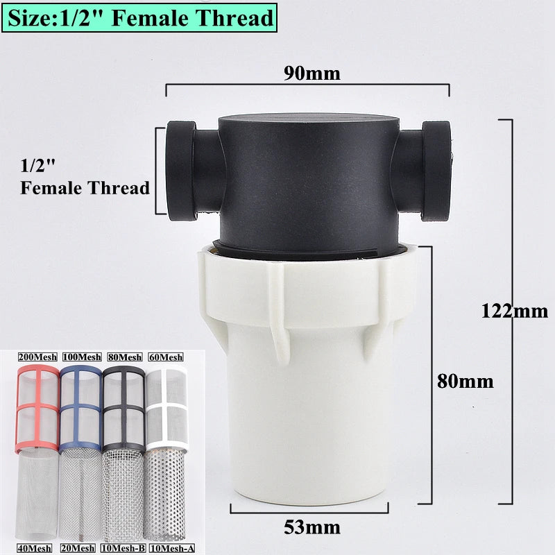 1/2" 3/4" 1" Garden Watering Hose Filter Agricultural Irrigation Strainer Aquarium Fish Tank Water Pump Pipe Impurity Filtration