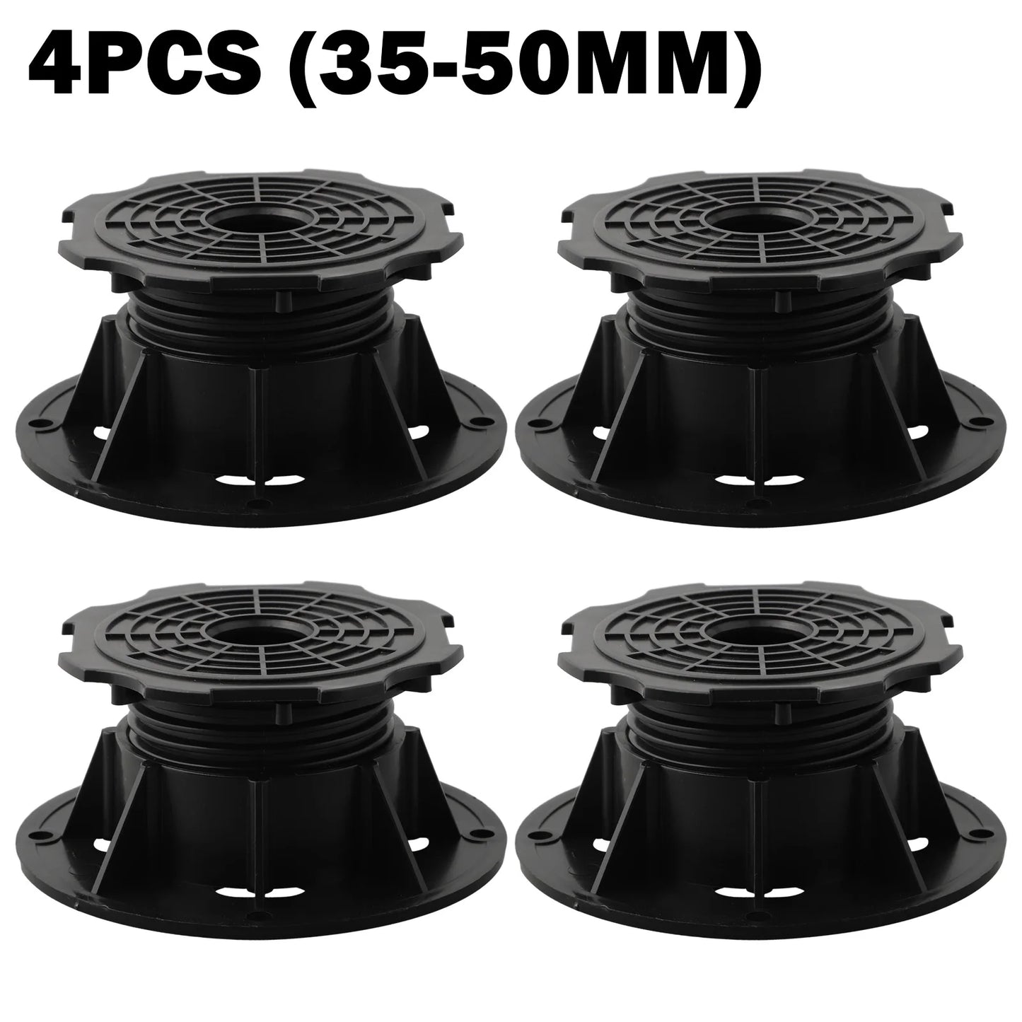 4pcs Height-adjustable Floor Balance Support Pedestal Bearing Decking Boards Slab Bearing Terrace Bearing Weatherproof Tools