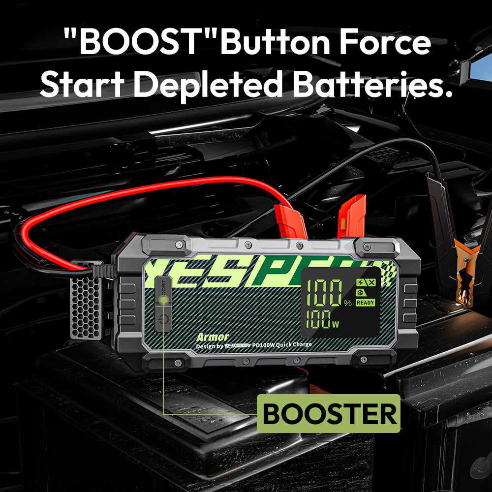 YESPER 4000A 12V Car Jump Starter & PD 100W Booster