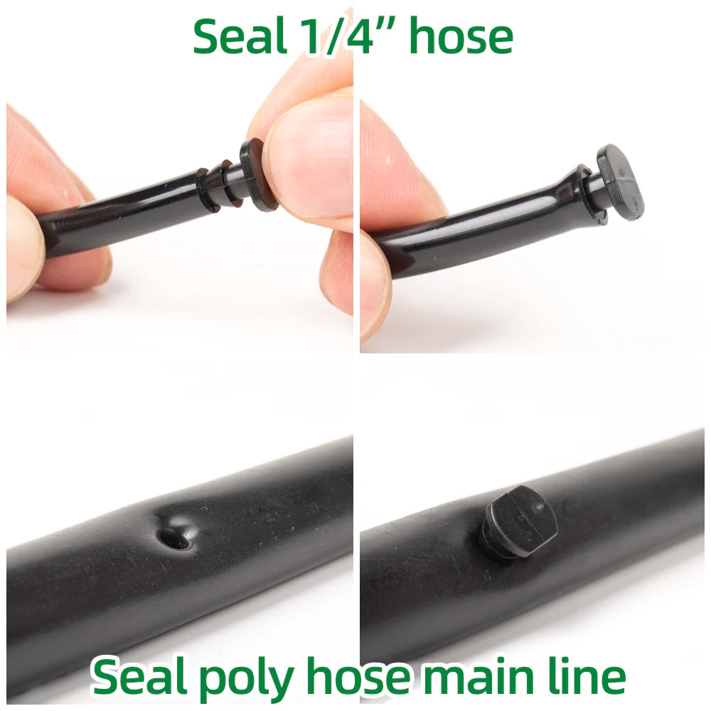 1/4" Pvc Hose Barb Connector End Cap Goof Plug Automatic Drip Irrigation Connectors Garden Watering System Water Pipe