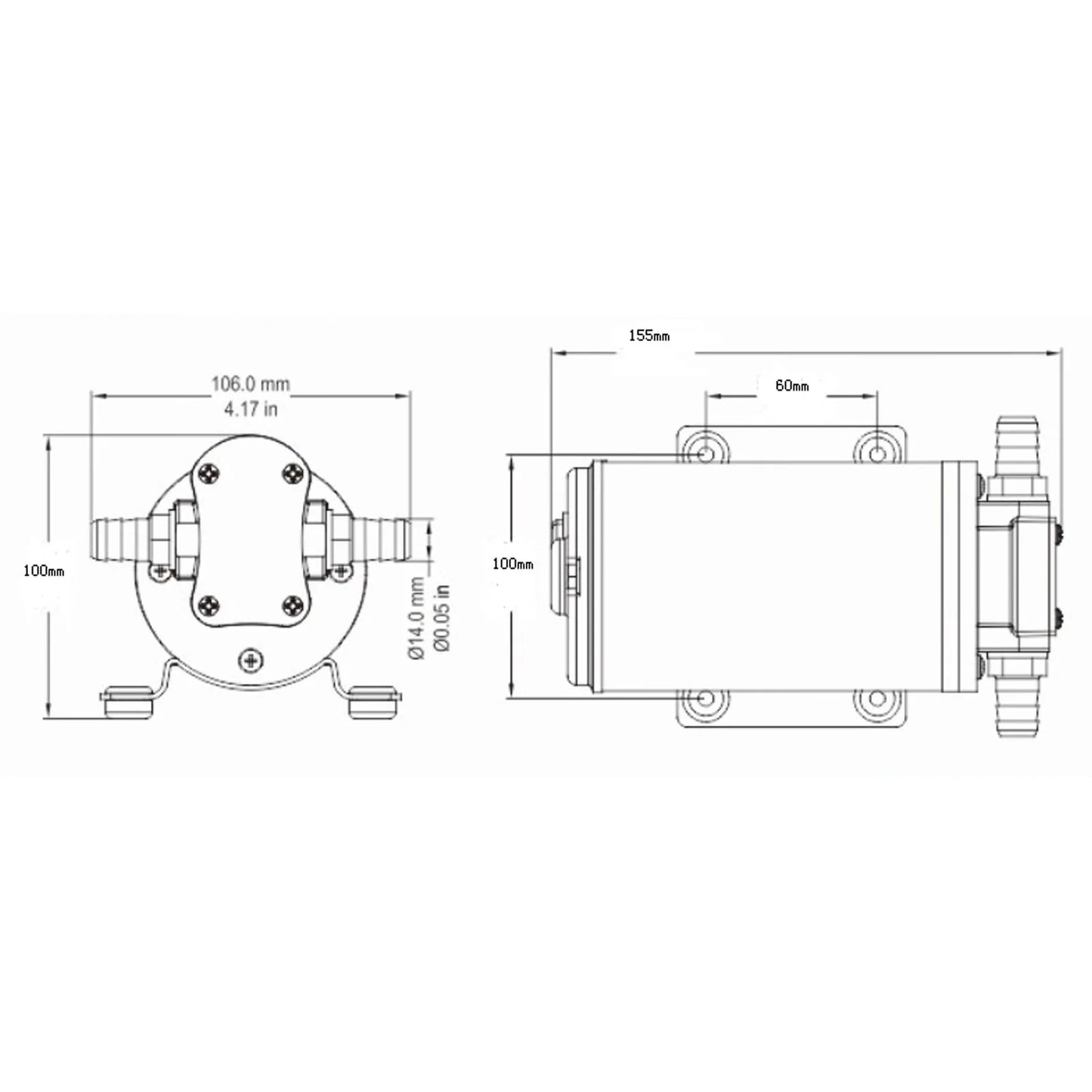 Diesel S Gear Pump Electric Gear Oil Pump Thermal  Motor Pump Oil Transfer Pump with Brass Connector for Diesel Engine