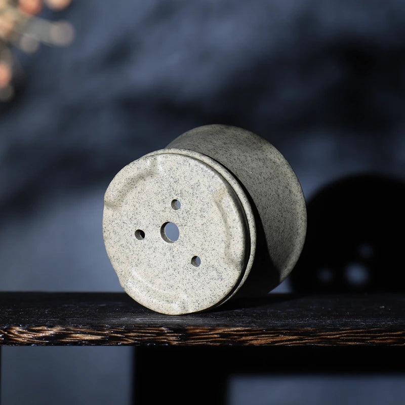 Crude Pottery Purple Sand Plants Pot, Table Vase, Breathable Garden Decoration, Home