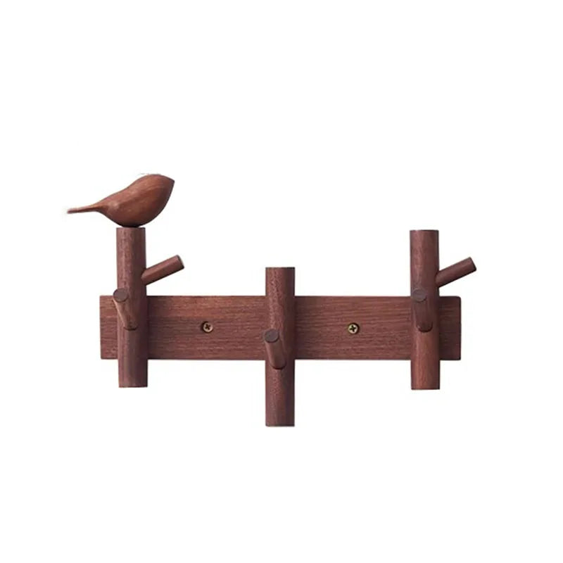 Creative Clothes Hanger Foyer Entrance Wood Hangers Multifunctional Bag Key Coat Hook Wall Mount Coat Racks Hanging Organizers