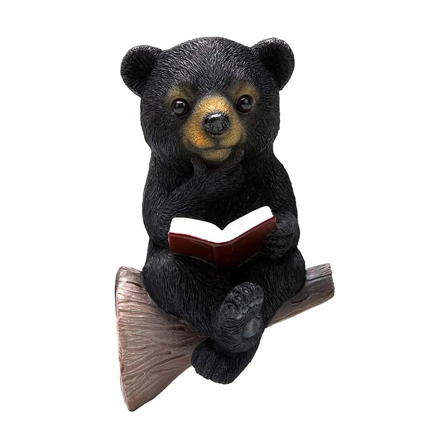 Garden Black Bear Decor Funny Statue for Walkway Housewarming Outdoor