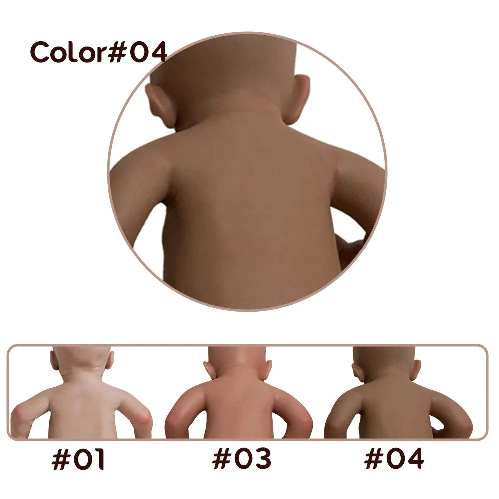 18" Washable Silicone Reborn Baby Girl/Boy Vivienne Open Mouth Realistic Newborn Doll Spain Muñeca For Kids Age 3+ Children Gift
