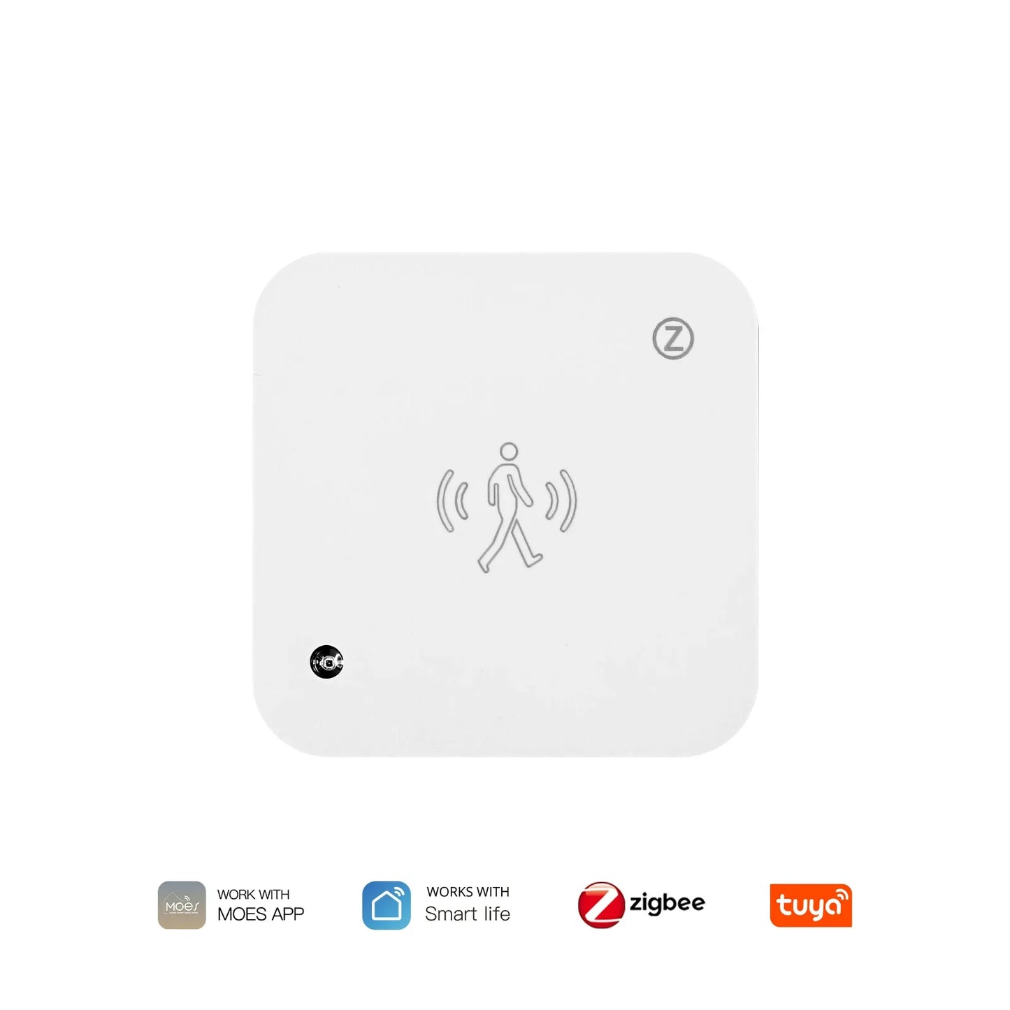 MOES Tuya ZigBee and WiFi Smart Human Presence Sensor Motion Detection Light Luminance Sensor Wired Design App Notification