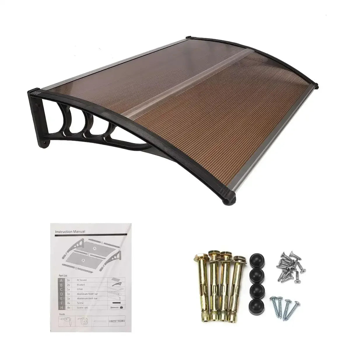 Modern Awning Window Poly Carbonate Cover Front Door Outdoor Patio Gazebos Canopy Sun Shelter Window Eaves Anti UV Rain Cover