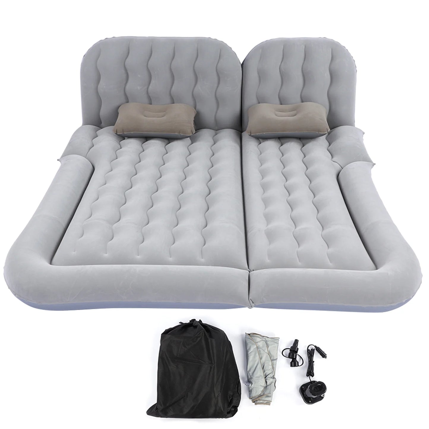 Car Travel Bed 2‑In‑1 Multifunction Inflatable Travel Mattress PVC Flo