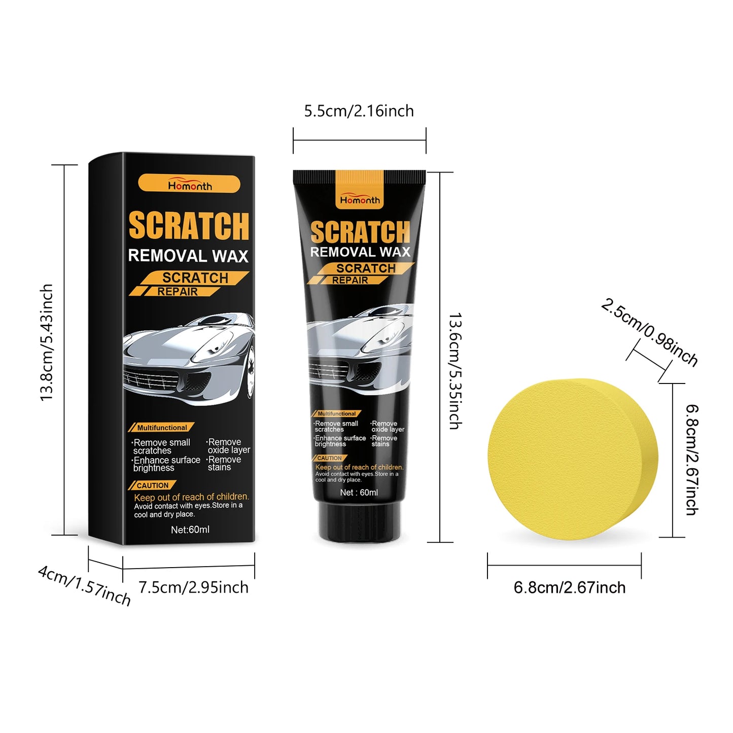 Wholesale Car Scratch Removal Wax 60ml - Fine Paint Mark Polish & Repair Cream | AlluCanFind