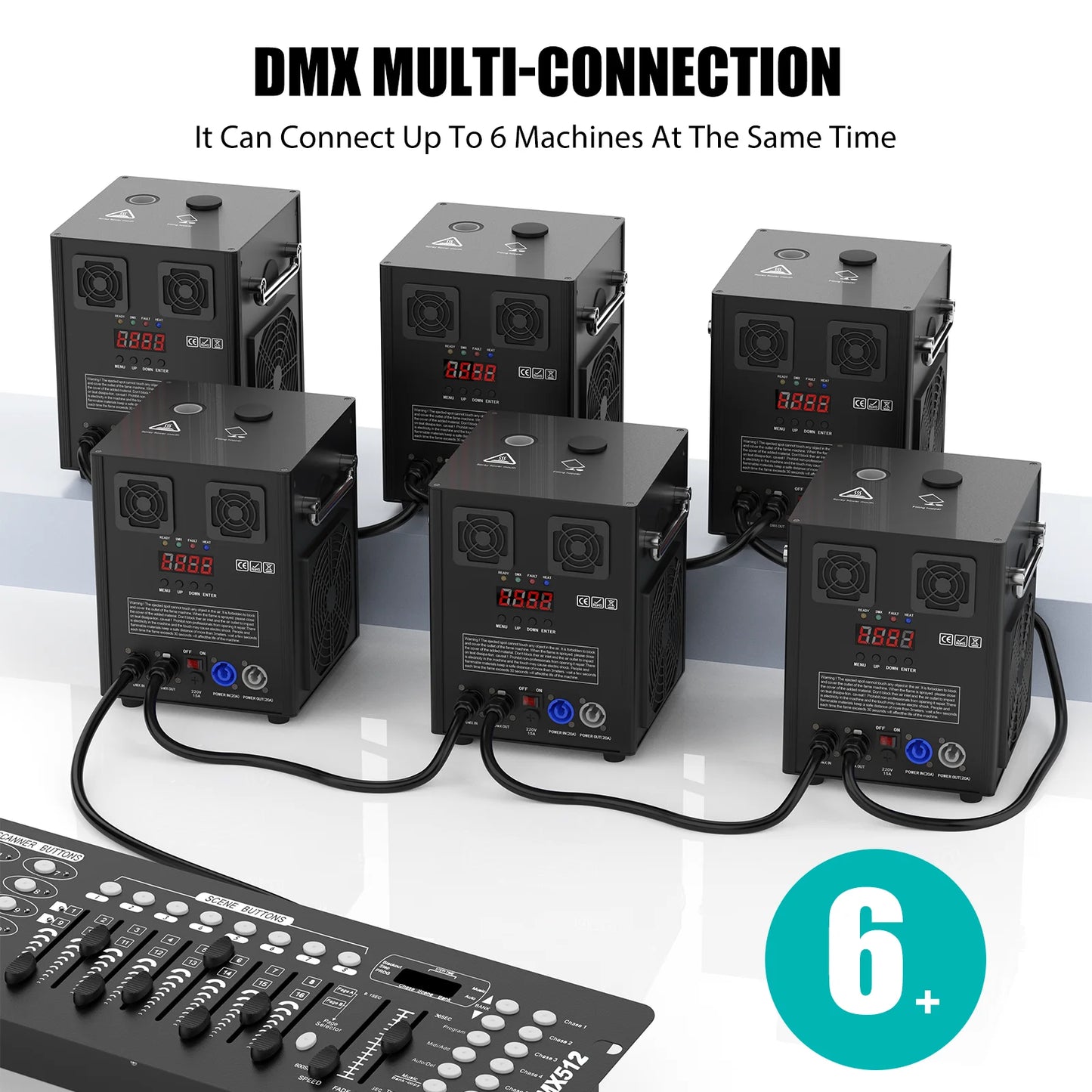 Yiflamefly 750W Cold Spark Fireworks Machine - DMX512 with Remote for Events | AlluCanFind