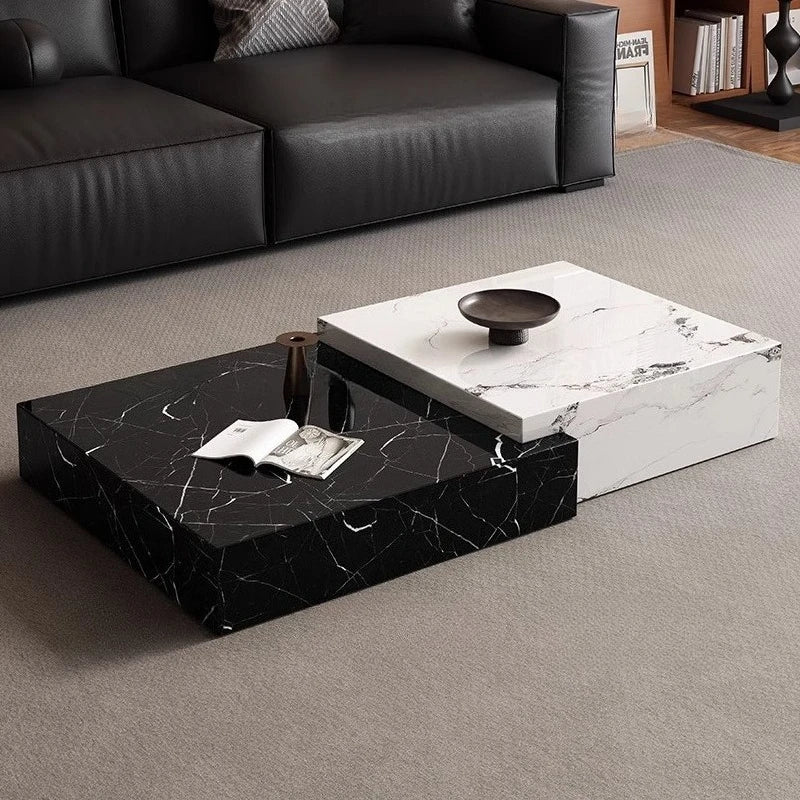 Rock Slab Light Luxury Coffee Table Decoration Aesthetic Unique Italian Side Table Modern Living Room Mesas Bajas Home Furniture