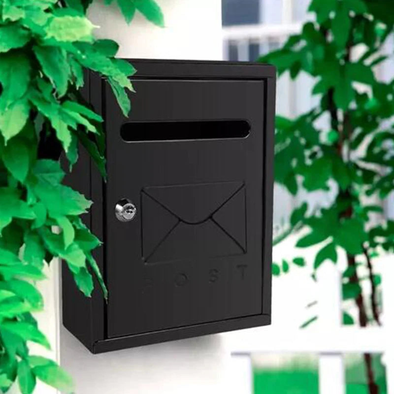 20x7.5x26cm Metal Wall Mount Mailbox Letter Box Apartment Complaint Box Large Capacity Easy Installation Office Home Postbox