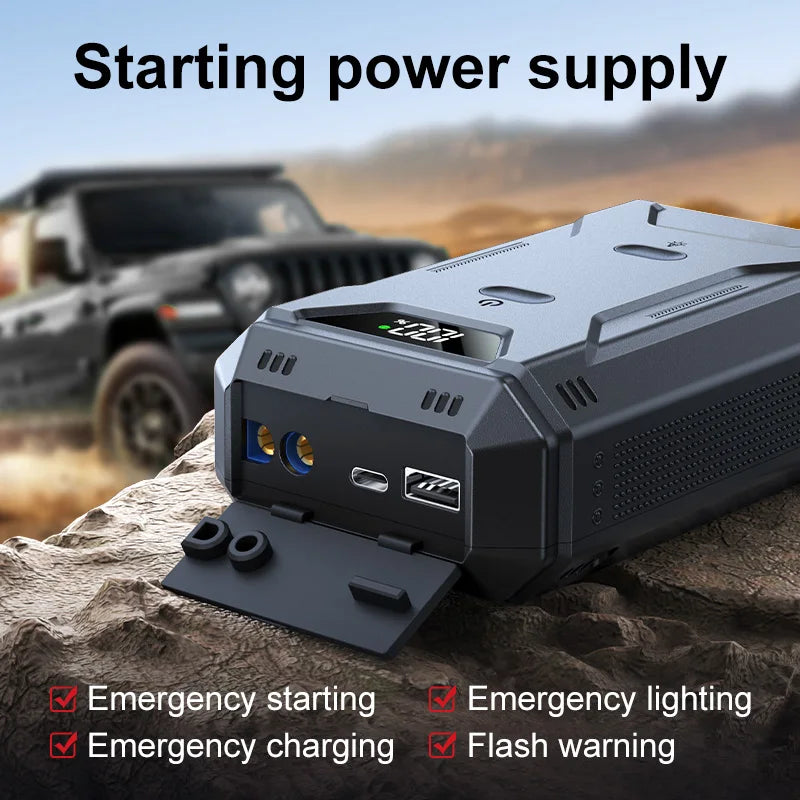 Car Battery Jump Starter Digital Display Portable Car Battery Booster