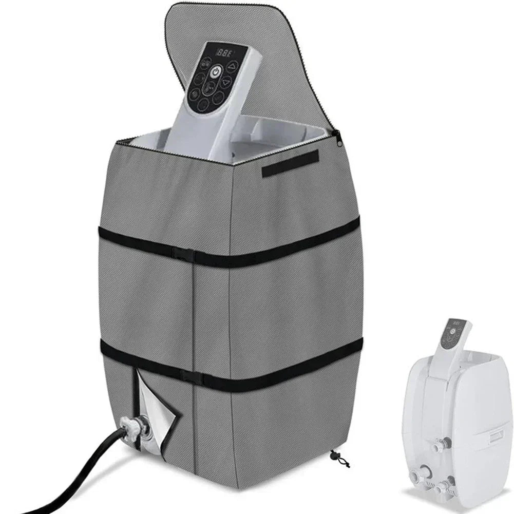 43x38x54cm Inflatable Spa Water Heater Pump Cover Black/Grey Heavy Duty Weatherproof Water Resistant Cover For Hot-Tub