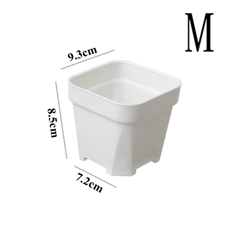 New Thicken Flower Pots Succulents Plant Small Square Planter Cactus Mini Bonsai Pot Tray Creative Home Office Decor Garden Tool