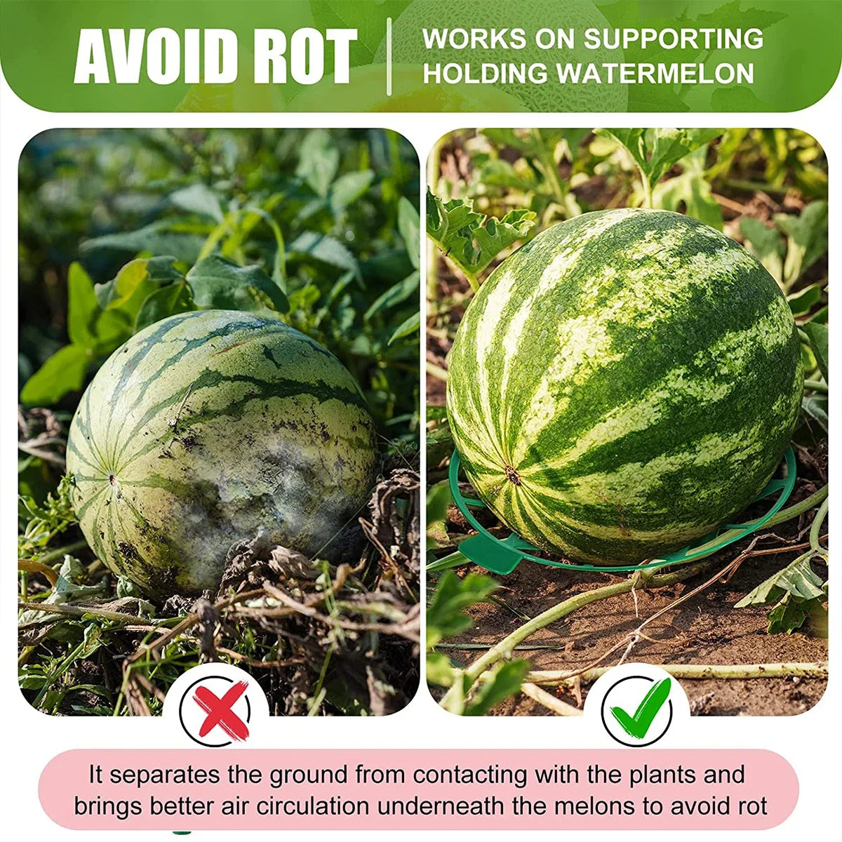 5/6/10Pcs Melon Supports with Watermelon Net Melon Hammocks Cradles with Zip Ties Plant Pumpkins Holder Vegetable Cradles Fruit