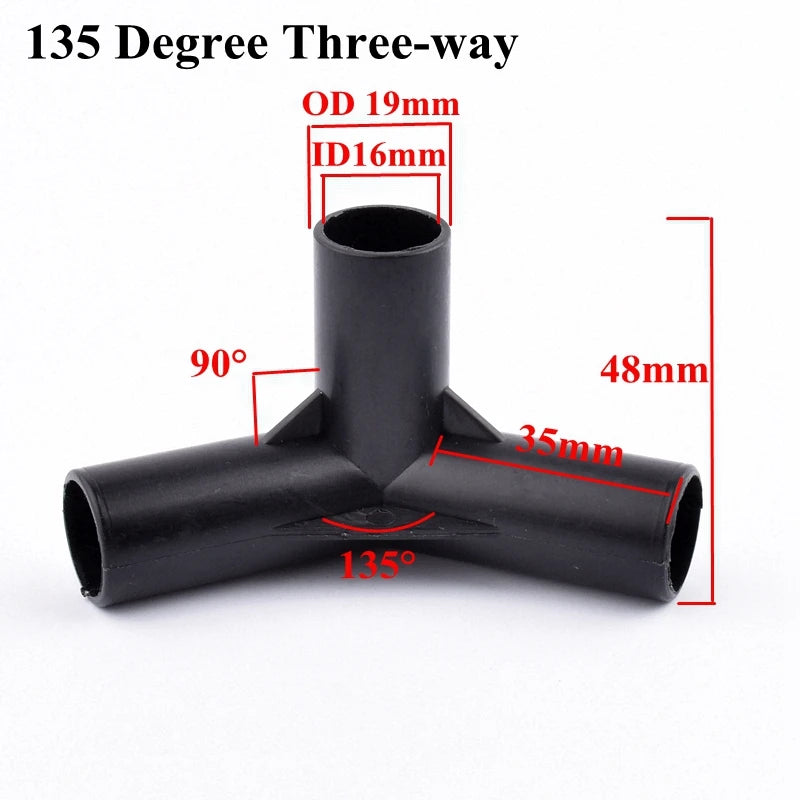 2-30Pcs ID 16mm PVC Pipe Fittings Straight Elbow Tee Garden Water Connector Tent Wardrobe Fixed Fittings Plants Support Joint