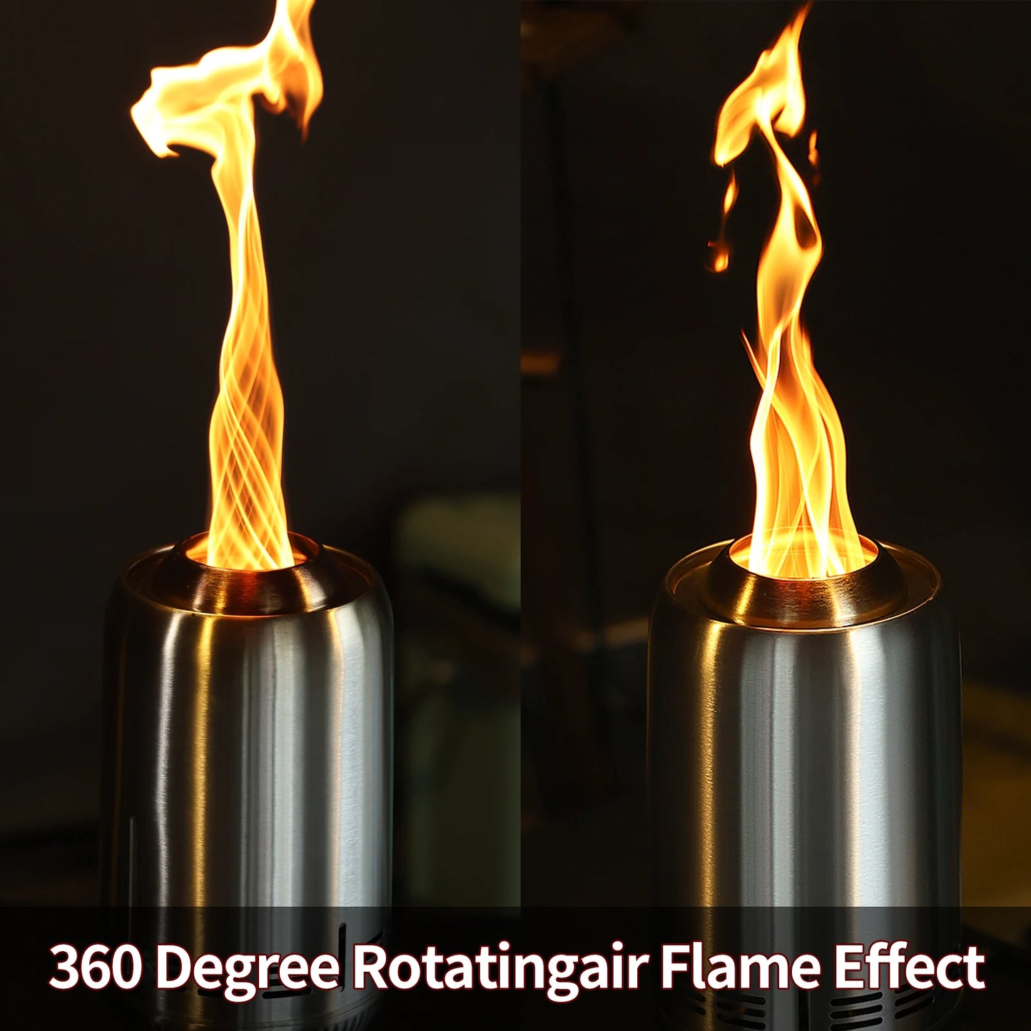 6.4 inches Round Mesa Stove Outdoor Travel Portable Tabletop Fire Pit Stainless Steel Smokeless Table Top Firepit