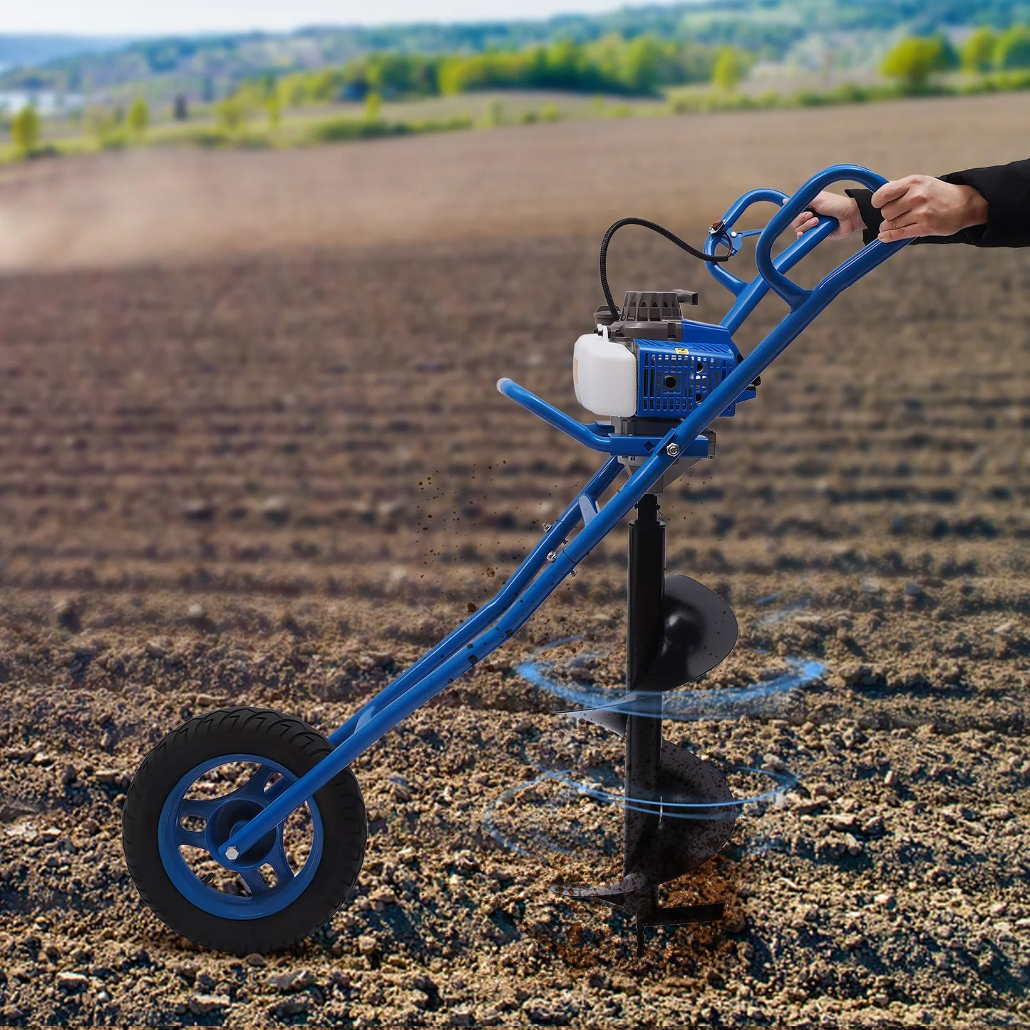 63CC 2.2KW Gasoline Earth Auger | Heavy Duty Hand Push Post Hole Digger
