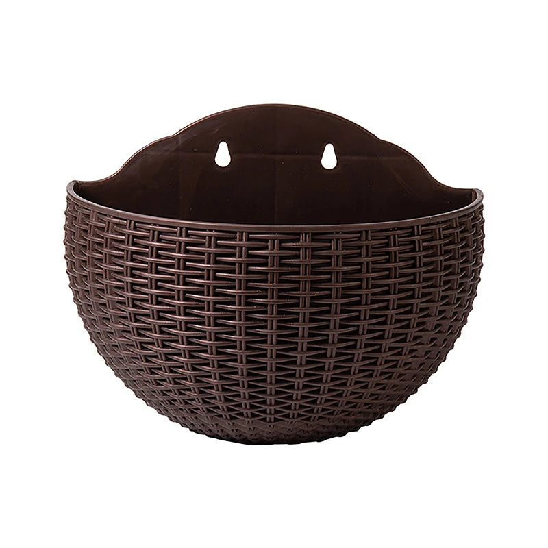 1PC Flower Pot Exquisite Wall-mounted Plastic Wall Hanging Basket Flowerpot For Outdoor Garden Balcony Planter Bucket Home Decor
