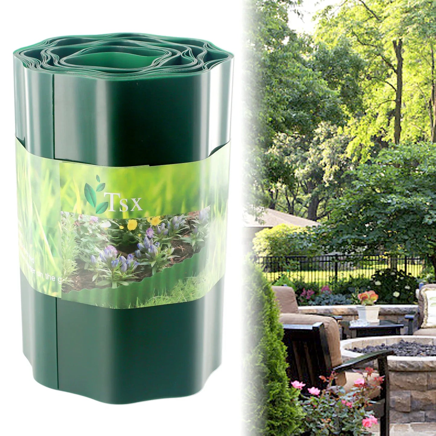 1pcs Garden Grass Lawn Edge Border Fence Path Flexible Lawn Edging Border Fence Outdoor Plastic Landscape Garden Decor