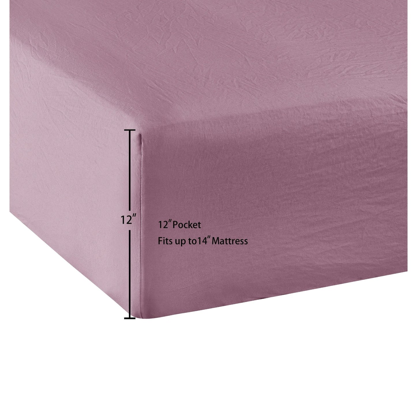 Washed Ultra Soft Microfiber Bed Sheet Set, Twin-XL, Lilac Bloom, 3 Piece