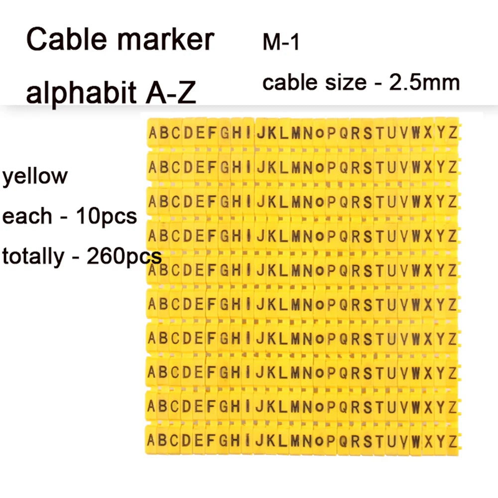 Cable Marker Wire Label EC-0 EC-1 1000pcs Mark Number 0 to 9 Cable Management Colored Wire Protection PVC Wire organizer Sleeves