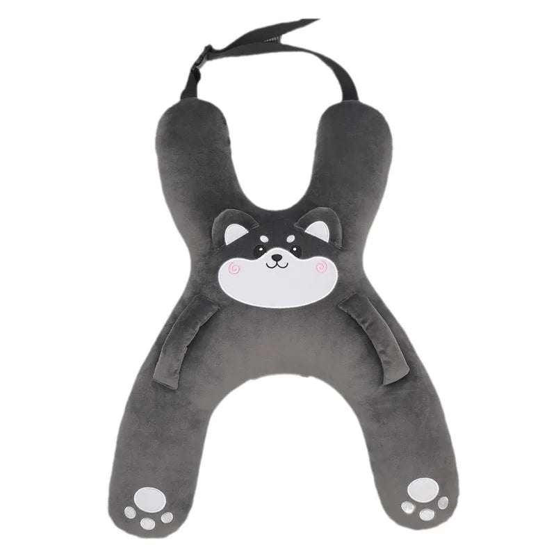 Kids Car Neck Pillow | Seat Belt Safety Sleep Aid for Comfortable Travel & Head Support