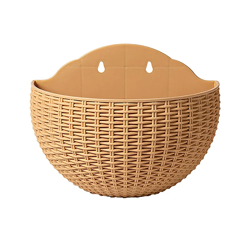 1PC Flower Pot Exquisite Wall-mounted Plastic Wall Hanging Basket Flowerpot For Outdoor Garden Balcony Planter Bucket Home Decor